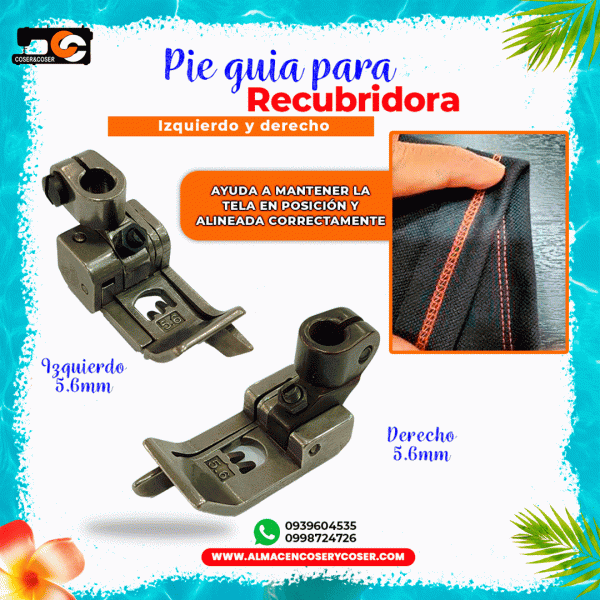 Pie guía - recubridora