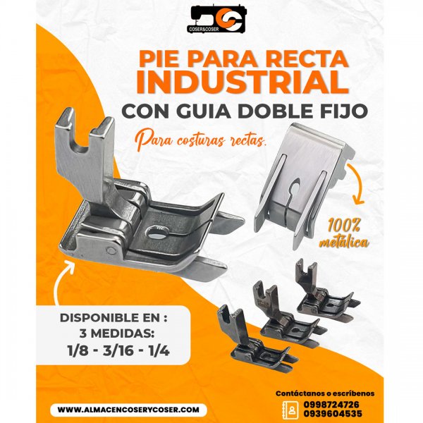 Pie con doble guía fijo