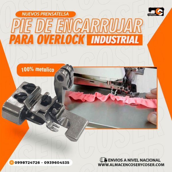 Pie de encarrujar overlock