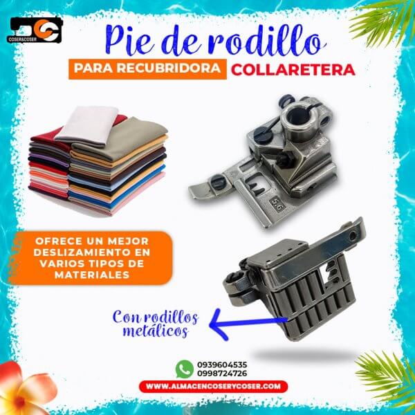Pie de rodillo para collaretera