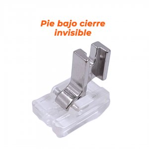 Pie bajo cierre invisible