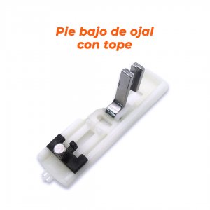 Pie bajo de ojal con tope