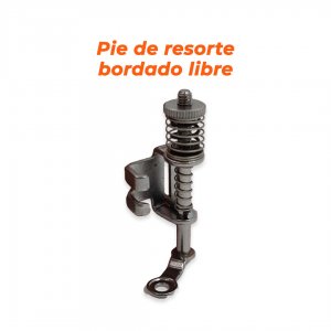 Pie de resorte bordado libre