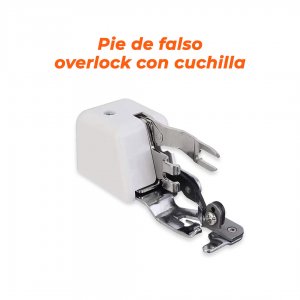 Pie de falso overlock con cuchilla