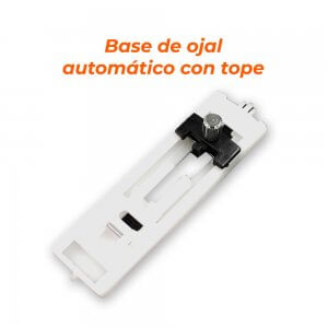 base de ojal automático con tope