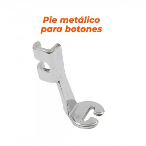 pie metálico para botones