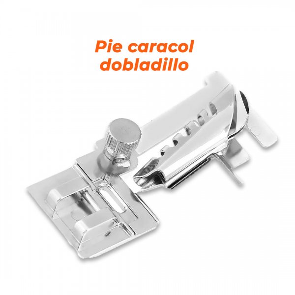 pie caracol dobladillo