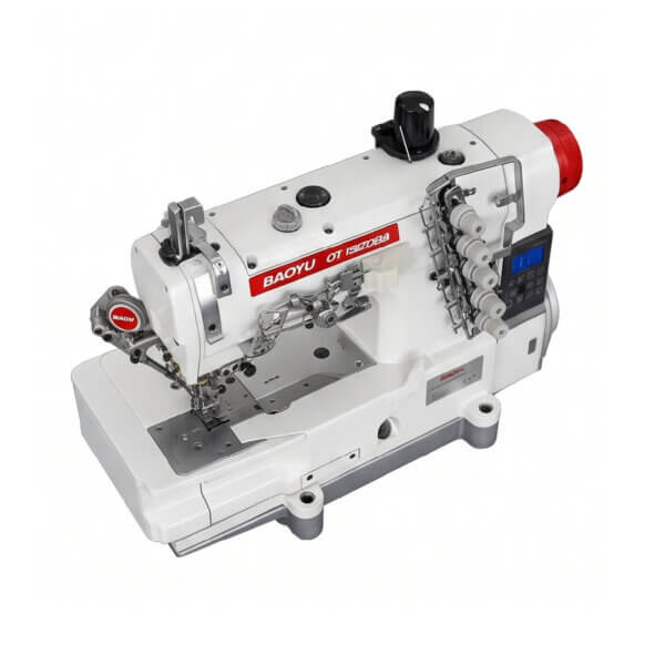 Recubridora plana industrial Baoyu GT-550F-01UTD de 5 hilos y 3 agujas