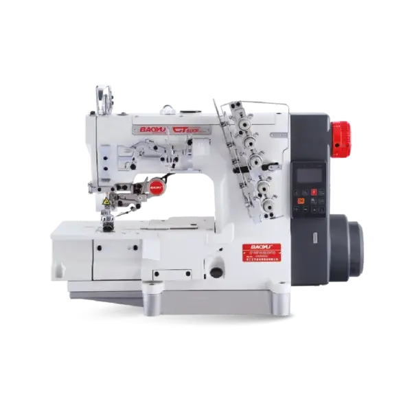 Recubridora industrial Baoyu GT-500F con motor paso a paso y corte automático de hilo