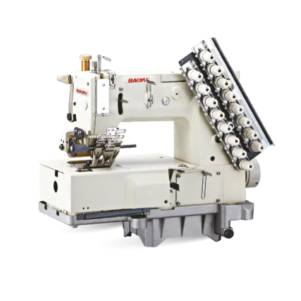 Elasticadora industrial Baoyu GT-1408PL de 8 agujas para cintas y elásticos